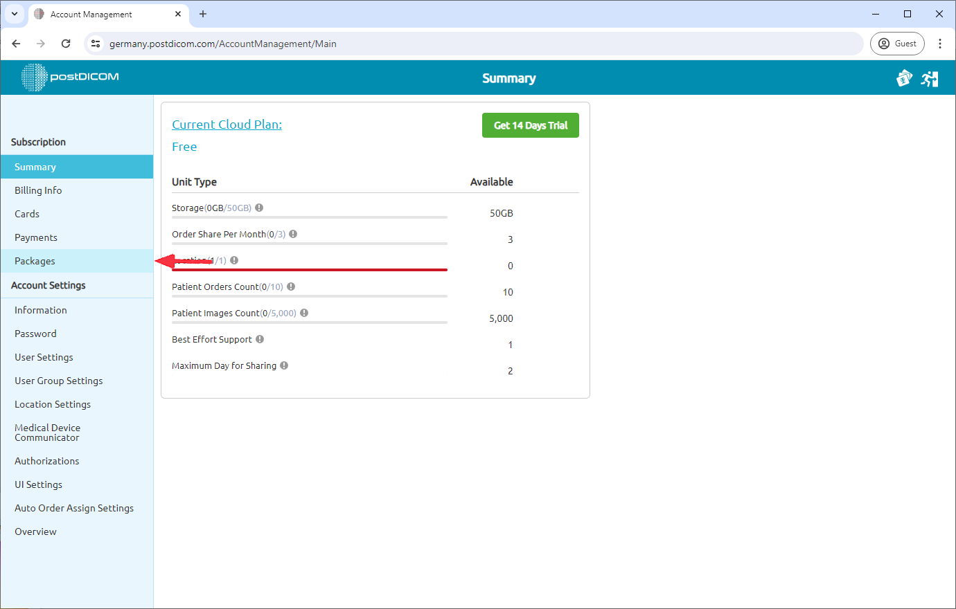 How To Subscribe to PostDICOM's paid plans